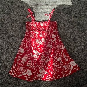 Red Floral Dress Size 4T
